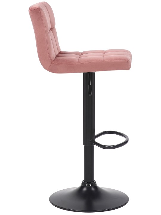 Conjunto de 2 bancos altos Feni veludo, rosa