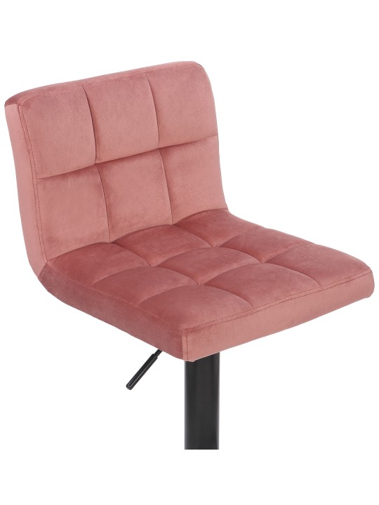 Conjunto de 2 bancos altos Feni veludo, rosa