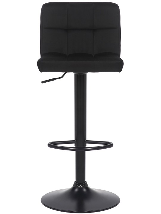 Conjunto de 2 bancos altos Feni veludo, preto