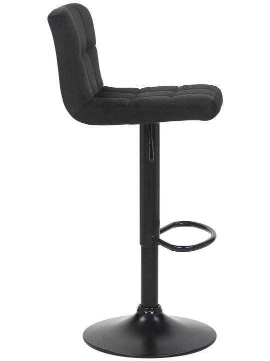 Conjunto de 2 bancos altos Feni veludo, preto