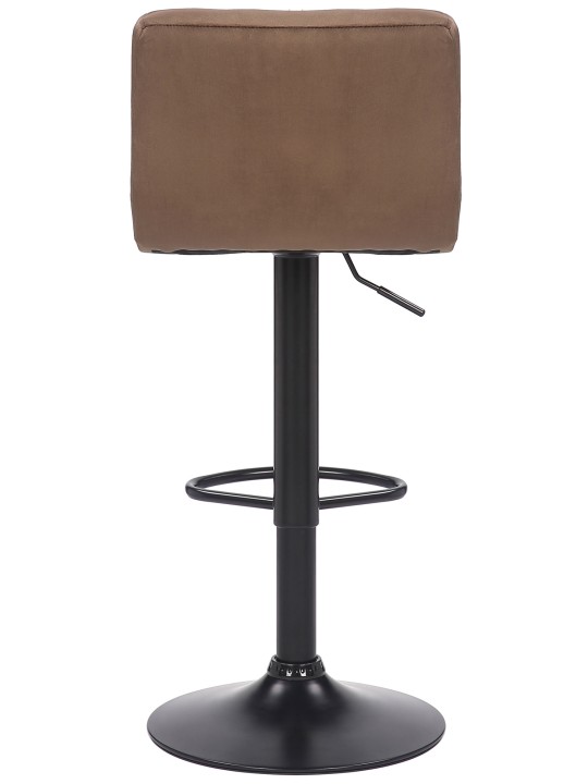 Conjunto de 2 bancos altos Feni veludo, castanho