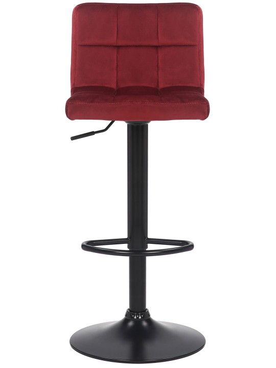 Conjunto de 2 bancos altos Feni veludo, vermelho