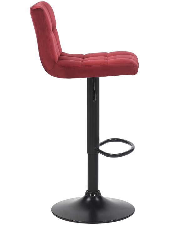 Conjunto de 2 bancos altos Feni veludo, vermelho