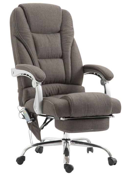 Cadeira de escritório tecido Pacific com função de massagem, cinza escuro