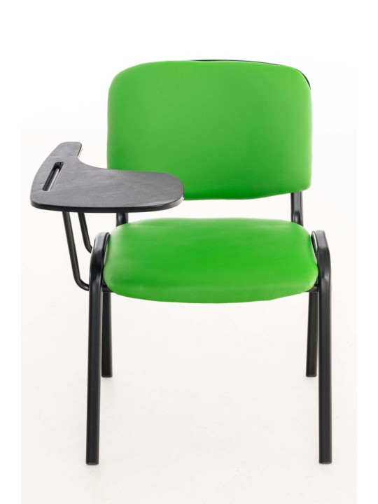 Conjunto de 4 cadeiras Ken com mesa dobrável em couro artificial, verde