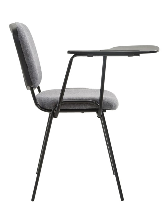 Conjunto de 4 cadeiras Ken com mesa dobrável em tecido, cinza Conjunto de 4 cadeiras Ken com mesa dobrável em tecido, cinza