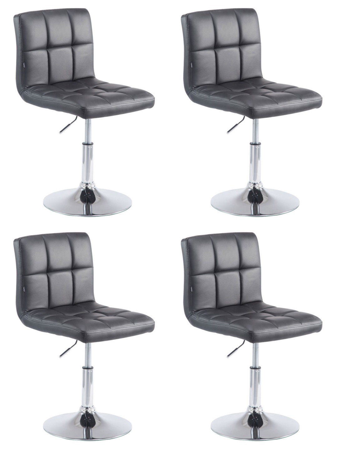 Conjunto de 4 bancos altos Palma V2, preto