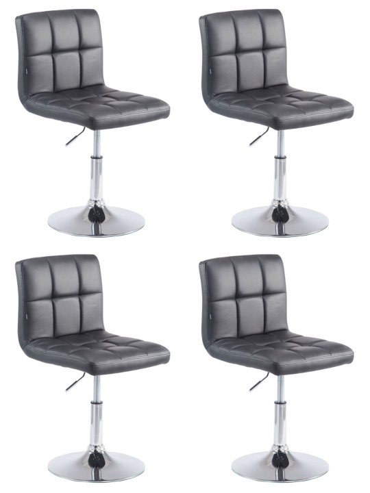 Conjunto de 4 bancos altos Palma V2, preto