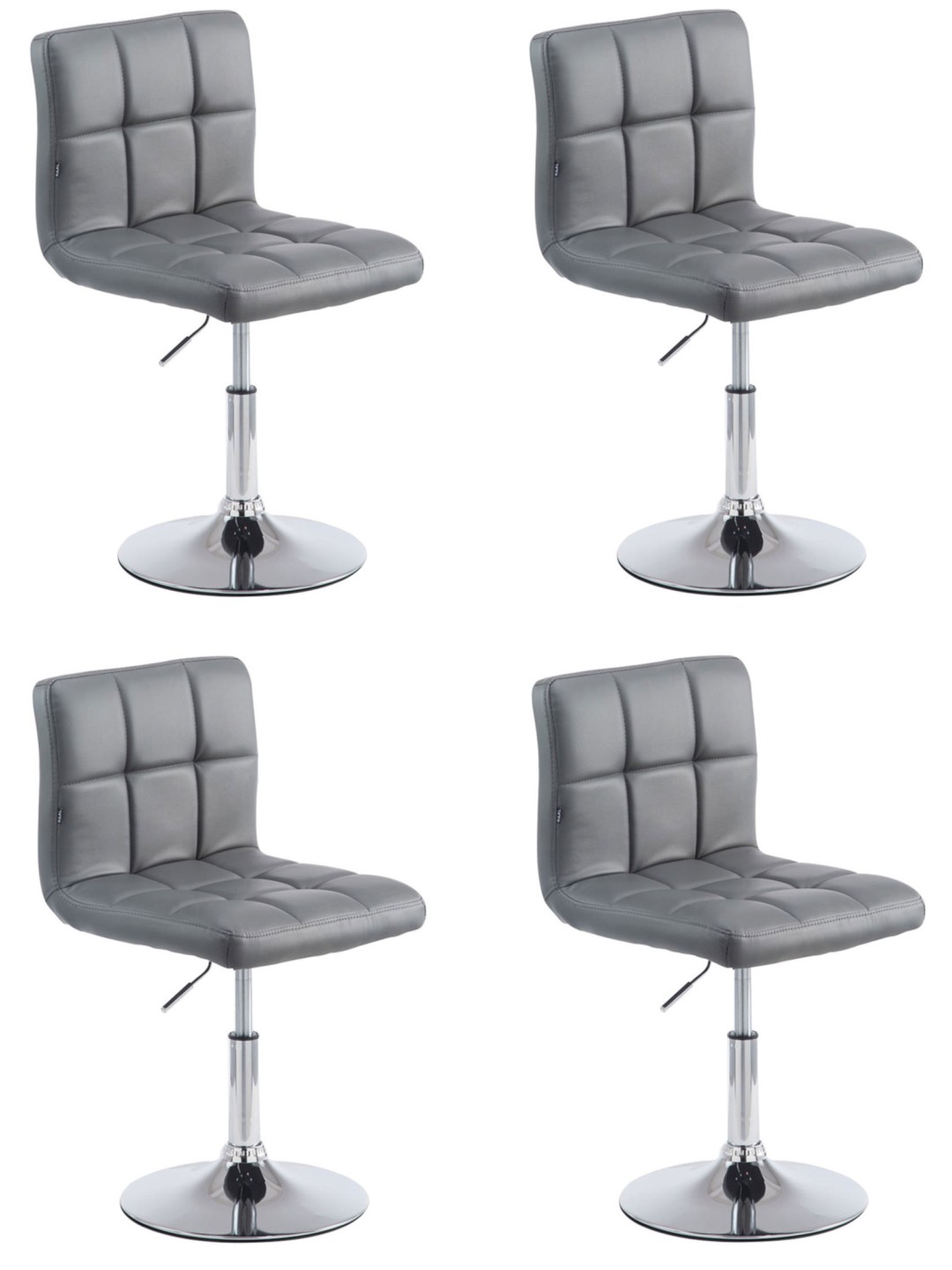 Conjunto de 4 bancos altos Palma V2, cinza