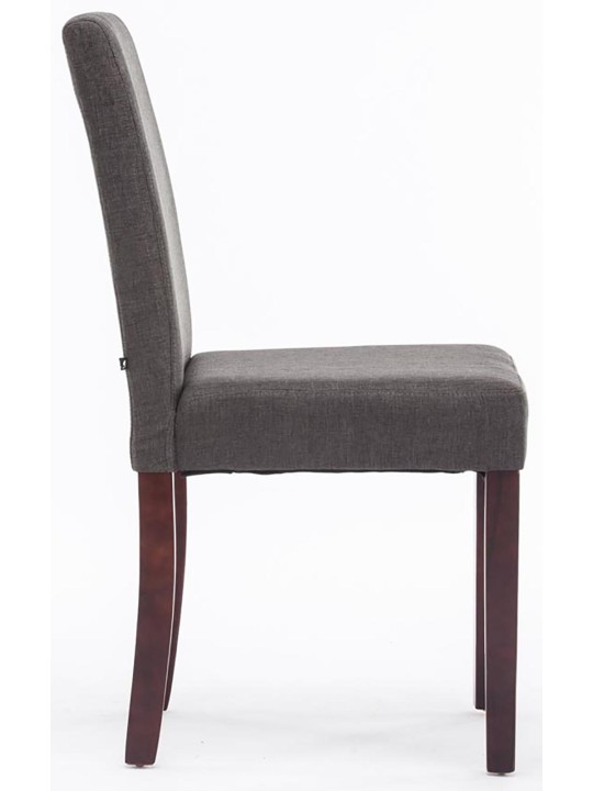 Cadeira da sala de jantar Ina tecido cappuccino, cinza escuro