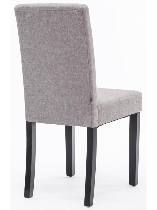 Cadeira da sala de jantar tecido Ina, cinza claro