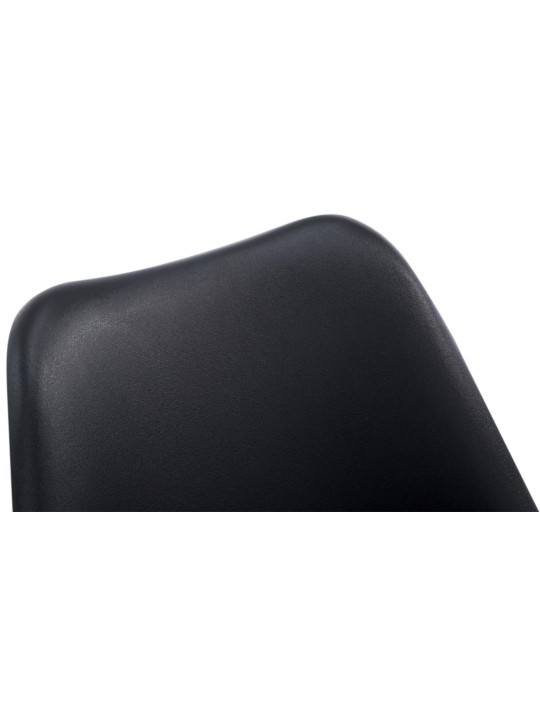 Conjunto de 4 cadeiras para visitantes Borneo V2 em couro sintético de nogueira, preto