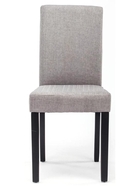 Conjunto de 2 cadeiras para sala de jantar tecido Ina, cinza claro