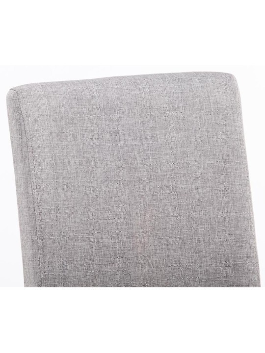 Conjunto de 2 cadeiras para sala de jantar tecido Ina, cinza claro