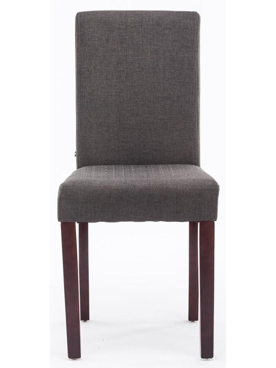 Conjunto de 2 cadeiras de jantar Ina tecido cappuccino, cinza escuro