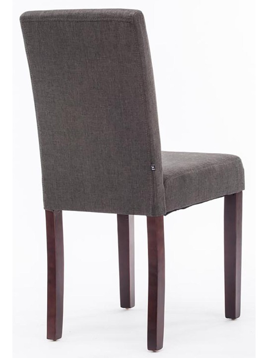 Conjunto de 2 cadeiras de jantar Ina tecido cappuccino, cinza escuro