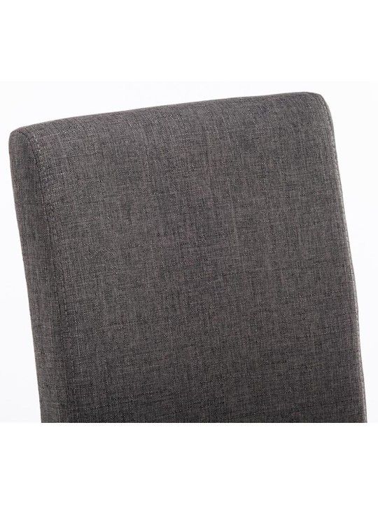 Conjunto de 2 cadeiras de jantar Ina tecido cappuccino, cinza escuro