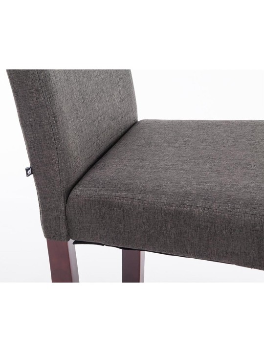 Conjunto de 2 cadeiras de jantar Ina tecido cappuccino, cinza escuro