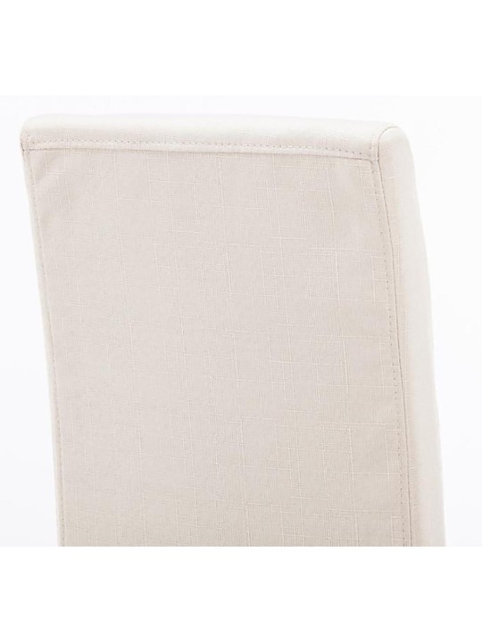 Conjunto de 4 cadeiras para sala de jantar Ina tecido cappuccino, creme