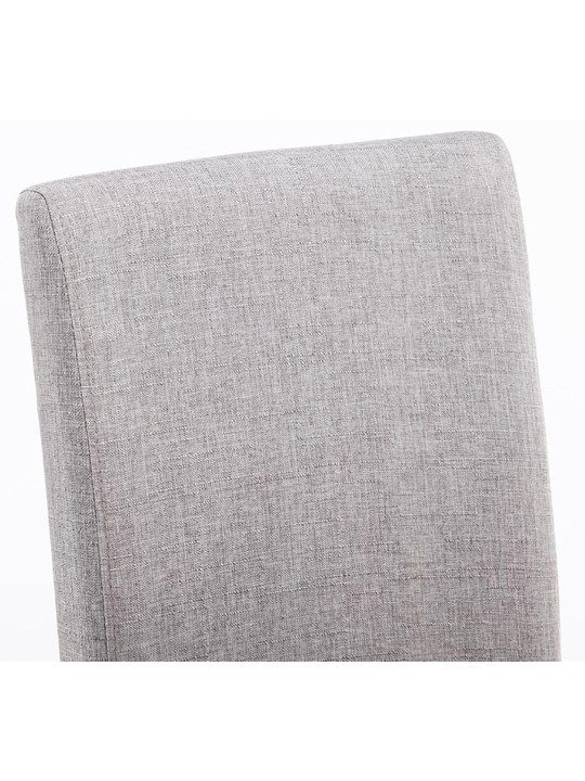 Conjunto de 4 cadeiras para sala de jantar Ina tecido cappuccino, cinza claro