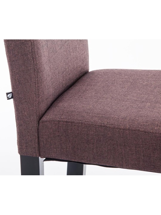 Conjunto de 4 cadeiras de jantar em tecido Ina, castanho