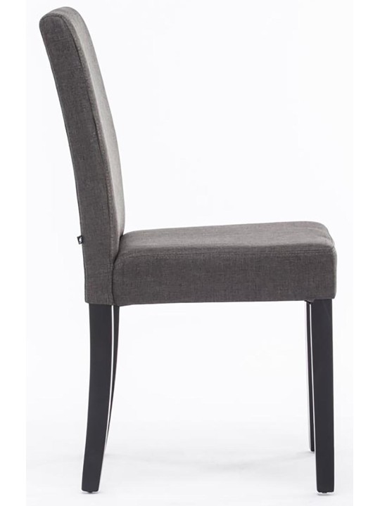 Conjunto de 4 cadeiras de jantar em tecido Ina, cinza escuro