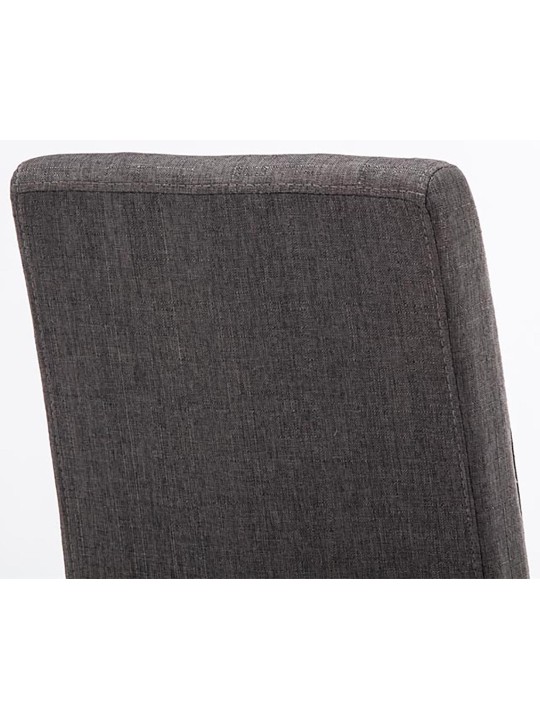 Conjunto de 4 cadeiras de jantar em tecido Ina, cinza escuro