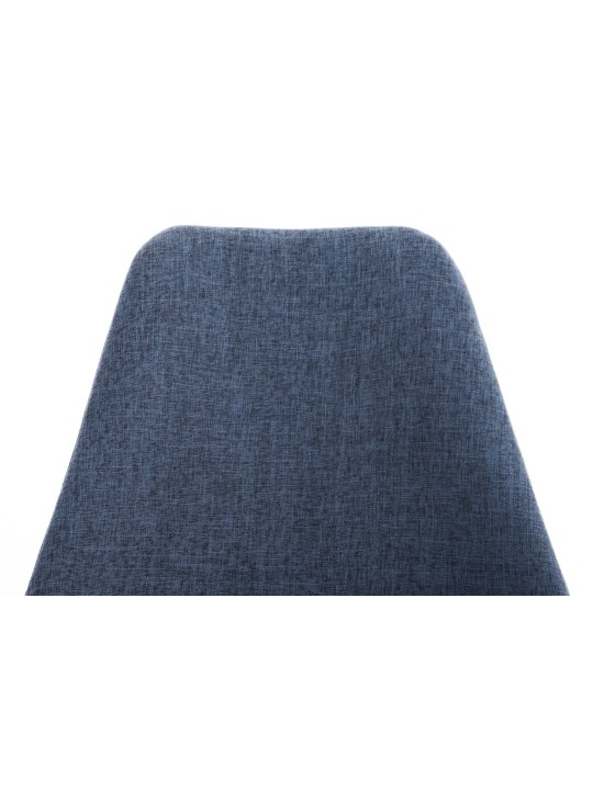 Cadeira Pegleg tecido Quadrado natural, azul