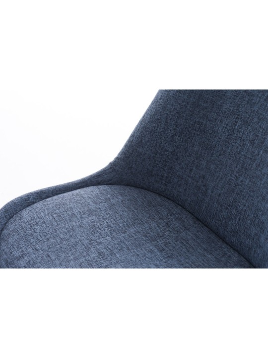 Cadeira Pegleg tecido Quadrado, azul