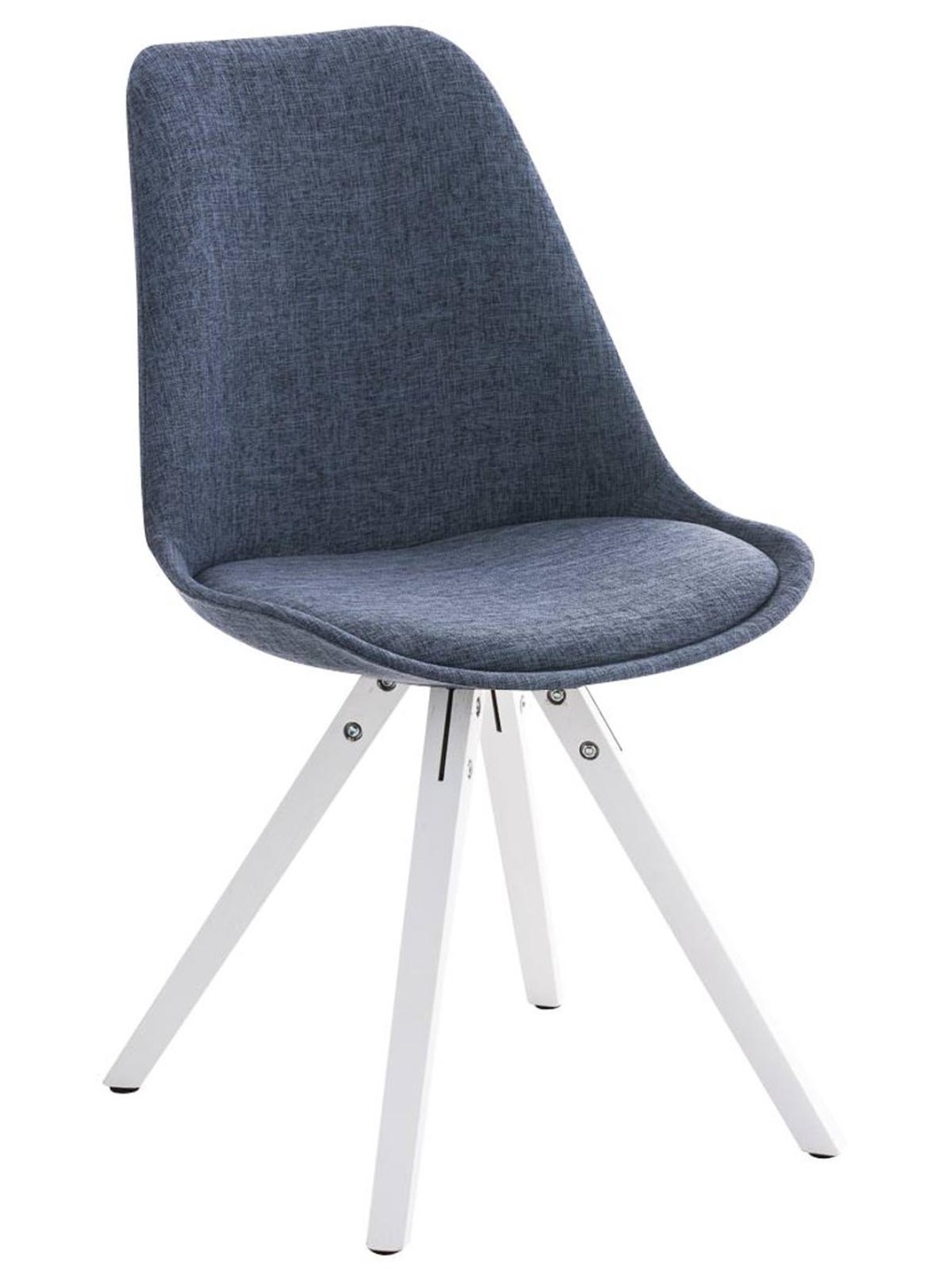 Cadeira Pegleg tecido Quadrado, azul
