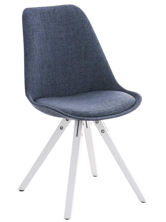 Cadeira Pegleg tecido Quadrado, azul