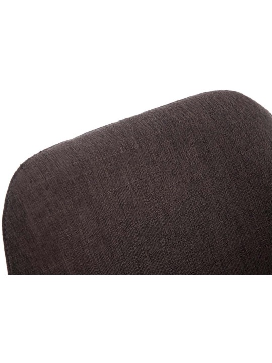 Conjunto de 4 cadeiras para visitantes Borneo V2 em tecido de nogueira, cinza escuro