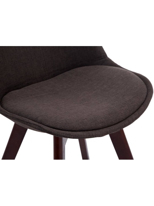 Conjunto de 4 cadeiras para visitantes Borneo V2 em tecido de nogueira, cinza escuro