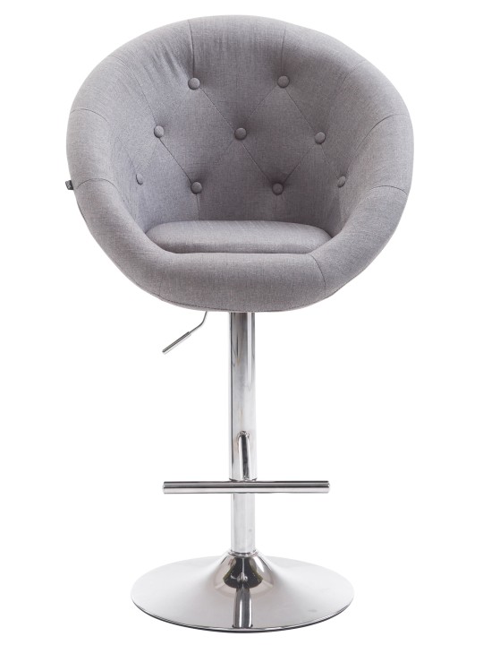 Banqueta alta London V2 tecido cromado, cinza