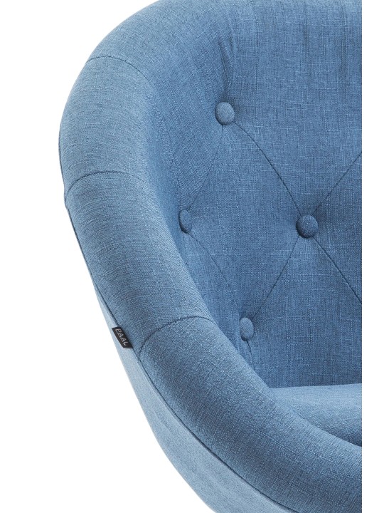 Banqueta alta London V2 tecido cromado, azul