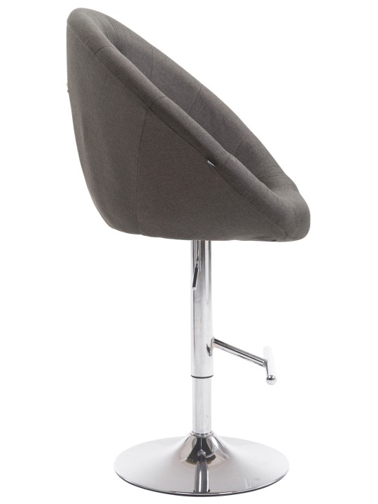 Banqueta alta London V2 tecido cromado, cinza escuro