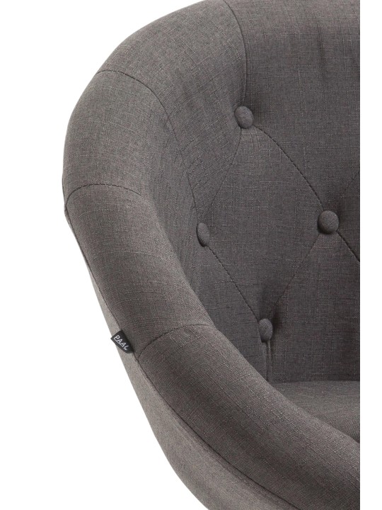 Banqueta alta London V2 tecido cromado, cinza escuro