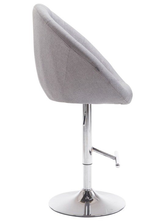 Banqueta alta London V2 tecido cromado, cinza