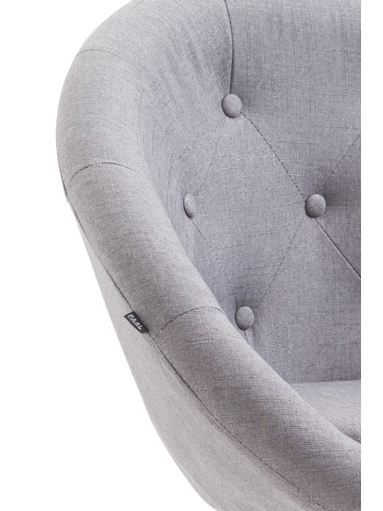 Banqueta alta London V2 tecido cromado, cinza