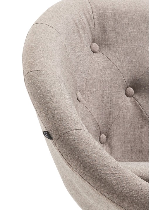 Banqueta alta London V2 tecido cromado, taupe