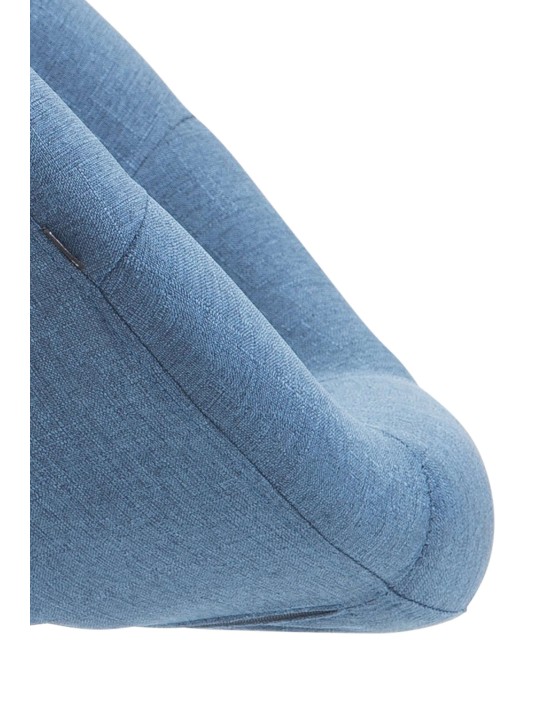 Banqueta alta London V2 tecido cromado, azul