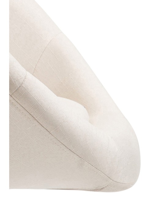 Banqueta alta London V2 tecido cromado, creme