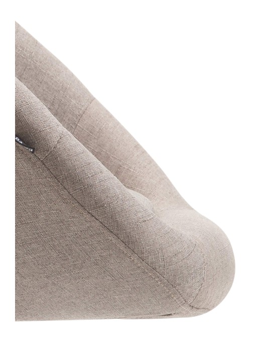 Banqueta alta London V2 tecido cromado, taupe