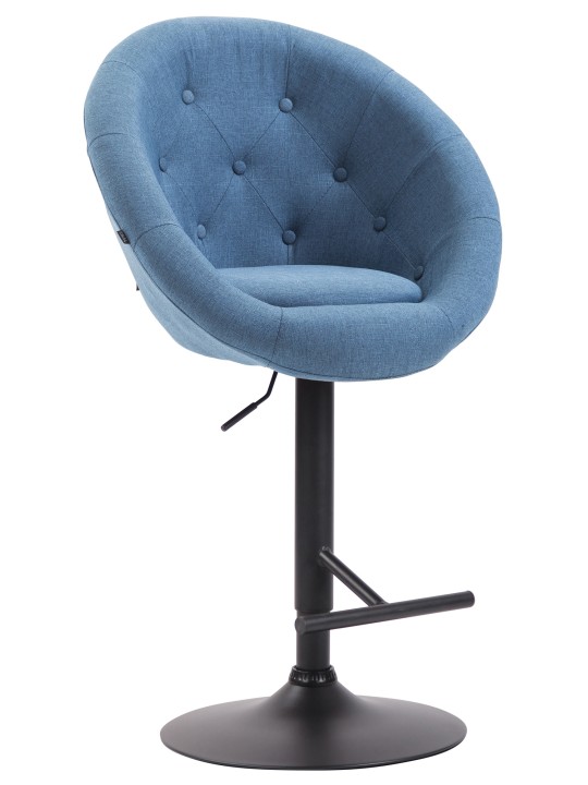 Banqueta alta London V2 tecido, azul