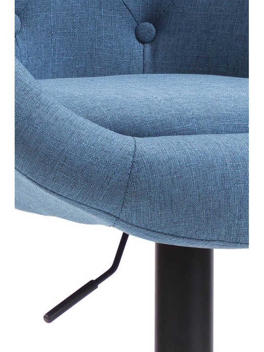 Banqueta alta London V2 tecido, azul