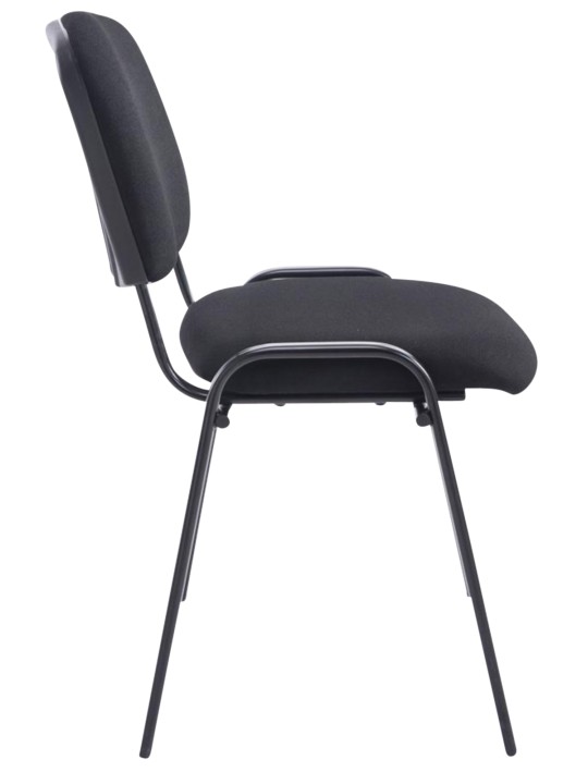 Conjunto de 4 cadeiras XL tecido Ken, preto Conjunto de 4 cadeiras XL tecido Ken, preto