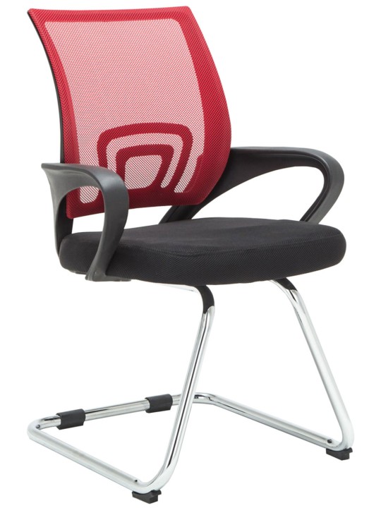 Conjunto de 2 cadeiras para visitantes Eureka, vermelho