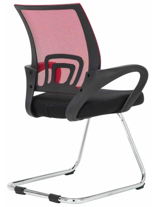 Conjunto de 2 cadeiras para visitantes Eureka, vermelho