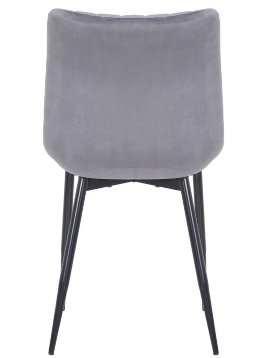 Conjunto de 2 cadeiras de veludo Rahden, cinza Conjunto de 2 cadeiras de veludo Rahden, cinza