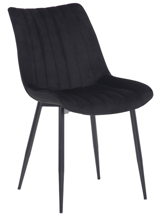 Conjunto de 2 cadeiras de veludo Rahden, preto Conjunto de 2 cadeiras de veludo Rahden, preto